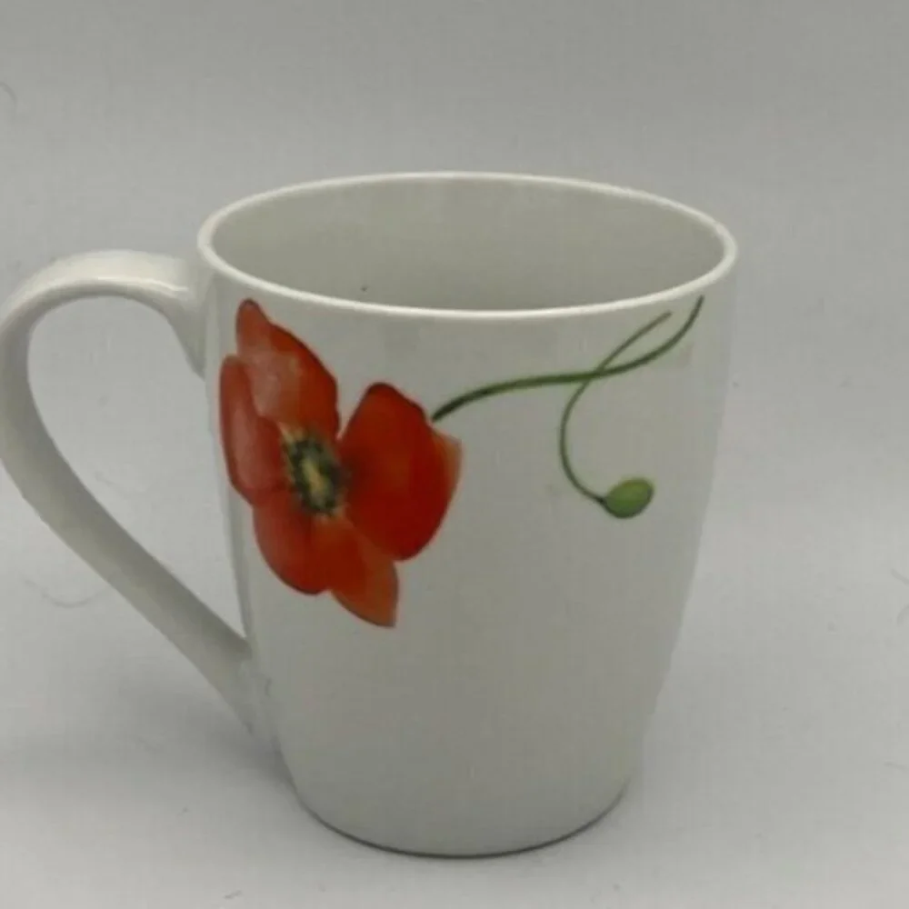 Tabletops Unlimited Gallery Poppy Coffee Tea Chocolate Mug (s) Orange Flower‎